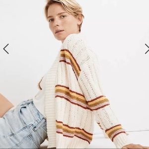 Striped Diaz Open Cardigan